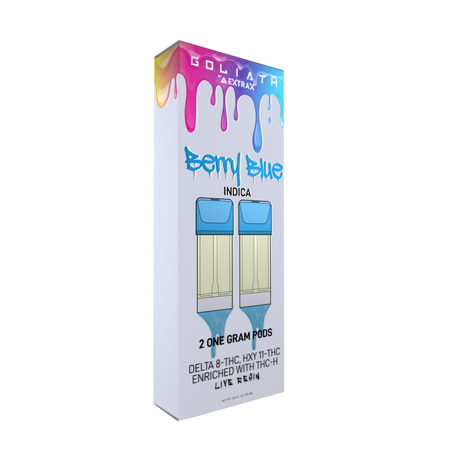 Delta Extrax Berry Blue Goliath 1G Pods – 2 Pack Best Sales Price - Vape Cartridges