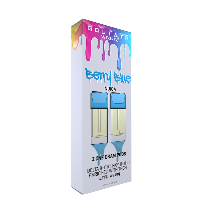 Delta Extrax Berry Blue Goliath 1G Pods – 2 Pack Best Sales Price - Vape Cartridges