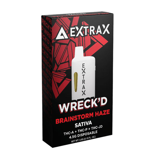 Delta Extrax Brainstorm Haze | Disposable THCA 4.5G | Wreck’d Best Sales Price - Vape Pens