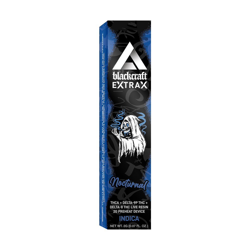 Delta Extrax Nocturnal | Pre-Heat Disposable 2G | Blackcraft Extrax Best Sales Price - Vape Pens
