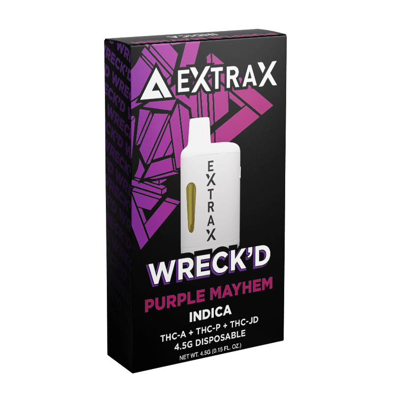 Delta Extrax Purple Mayhem | Disposable THCA 4.5G | Wreck’d Best Sales Price - Vape Pens