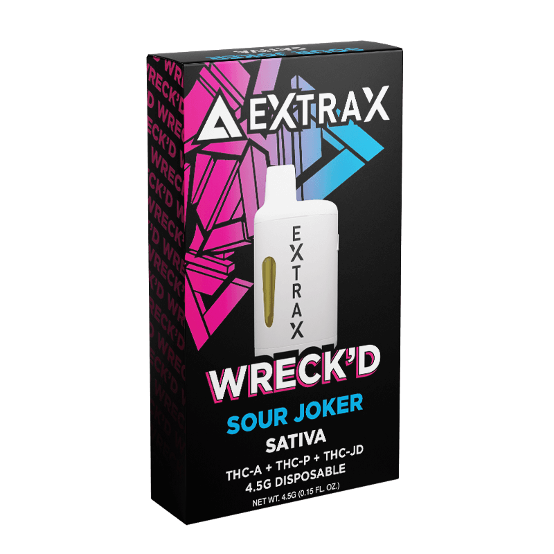 Delta Extrax Sour Joker | Disposable THCA 4.5G | Wreck’d Best Sales Price - Vape Pens