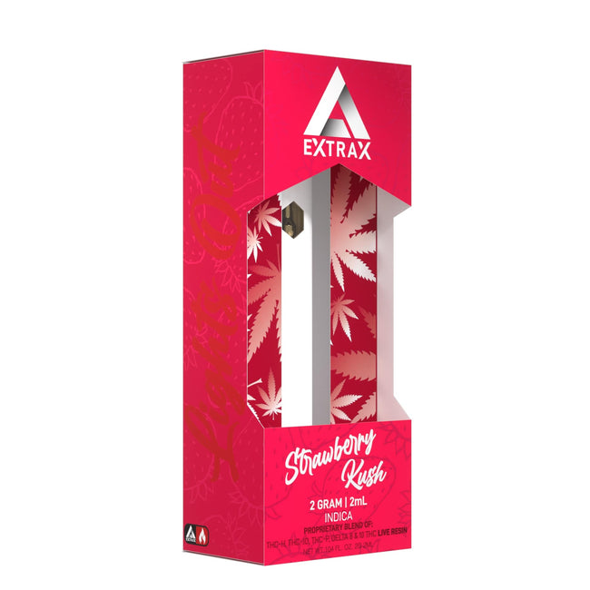 Delta Extrax Strawberry Kush THCh THCjd Disposable Live Resin Best Sales Price - Vape Pens