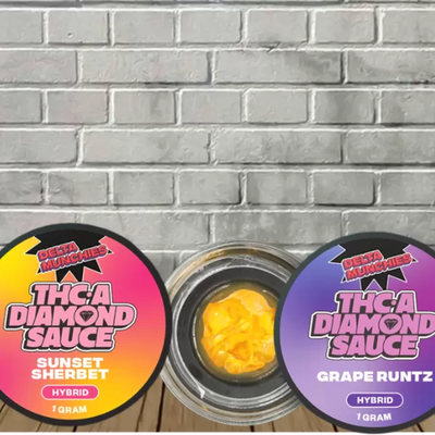 Delta Munchies Live Resin THCa Diamond Sauce 1g Best Sales Price - CBD