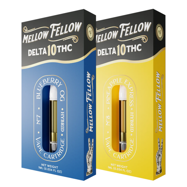 Mellow Fellow Delta 10 1ml Vape Cartridge Bundle (2 Pack) | Hybrid Best Sales Price - Bundles