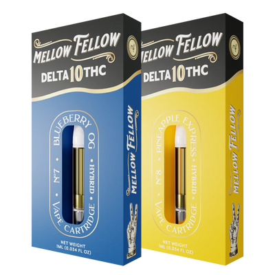 Mellow Fellow Delta 10 1ml Vape Cartridge Bundle (2 Pack) | Hybrid Best Sales Price - Bundles