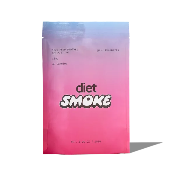 Diet Smoke Blue Raspberry 10MG DELTA-8 THC Gummies Best Sales Price - Gummies