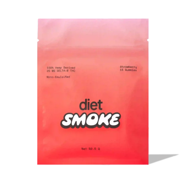 Diet Smoke Strawberry Gummies DELTA-8 THC Best Sales Price - Gummies
