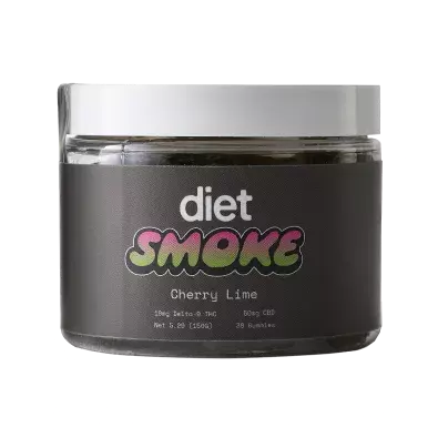 Diet Smoke Cherry Lime Gummies w/ CBD 10MG DELTA-9 THC| 50MG CBD 30 GUMMIES Best Sales Price - Gummies