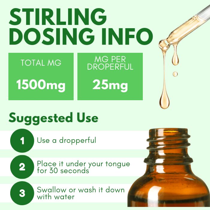 Stirling CBD - Broad Spectrum CBD Oil 1500mg Best Sales Price - Tincture Oil