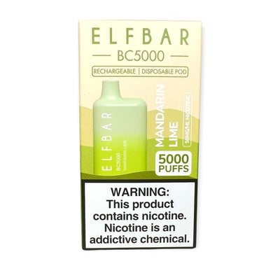 ELF BAR BC5000 5000 Puffs Disposable Vape - 13ML Mandarin Lime Best Sales Price - Disposables