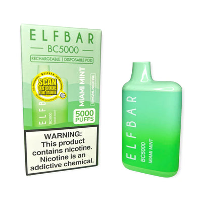 ELF BAR BC5000 5000 Puffs Disposable Vape 13ML Miami Mint Best Sales Price - Disposables