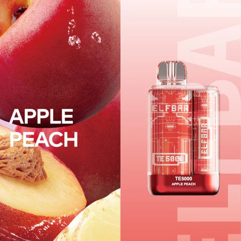 Apple Peach ELFBAR TE5000 Disposable 5000 Puffs 13mL 5% 