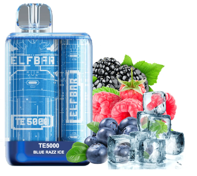 ELFBAR TE5000 Disposable 5000 Puffs 13mL 5% Blue Razz ICE Best Sales Price - Disposables