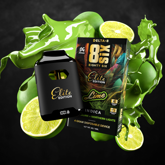 Eighty Six Lime Elite Edition Delta-8 THC 4G Disposable (Lemon Skunk) Best Sales Price - Vape Pens