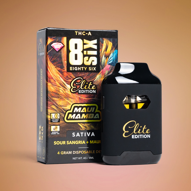 Eighty Six Brand Maui Mamba Elite Edition THCa 4G Disposable (Sour Sangria) Best Sales Price - Vape Pens