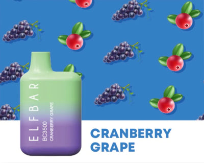Elf Bar BC3500 Disposable Kit 3500 Puffs 650mAh 650mAh Cranberry Grape