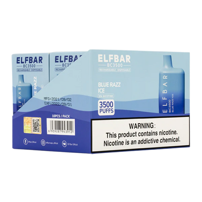 Elf Bar BC3500 Disposable Kit 3500 Puffs 650mAh Blue Razz Ice Best Sales Price - Disposables