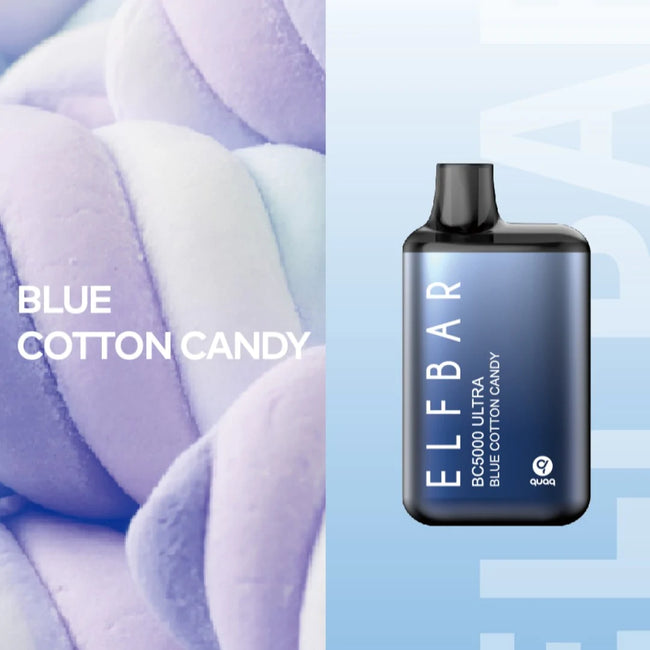 Elf Bar Ultra Blue Cotton Candy 50MG Best Sales Price - Disposables