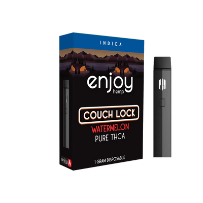 Enjoy Hemp Pure THCA 1ml Disposable for Couch Lock - Watermelon - Indica Best Sales Price - Vape Pens