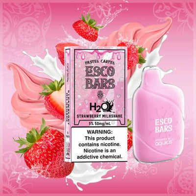Esco Bars Aquios H2O 6000 Disposable Strawberry Milkshake Best Sales Price - Disposables