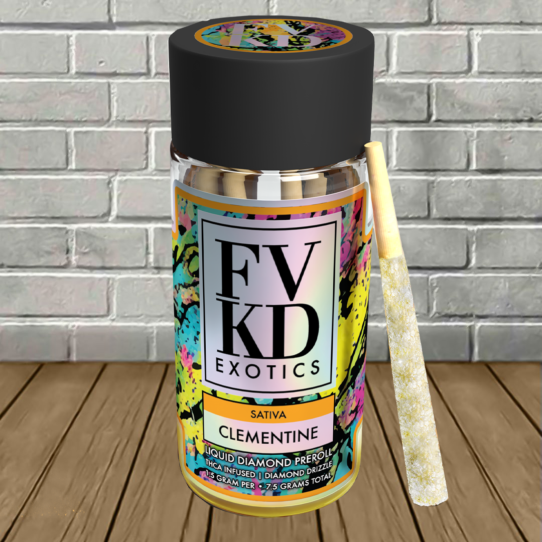 FVKD Exotics THCa Liquid Diamond Pre-Rolls 5ct 7.5g Best Sales Price - Pre-Rolls