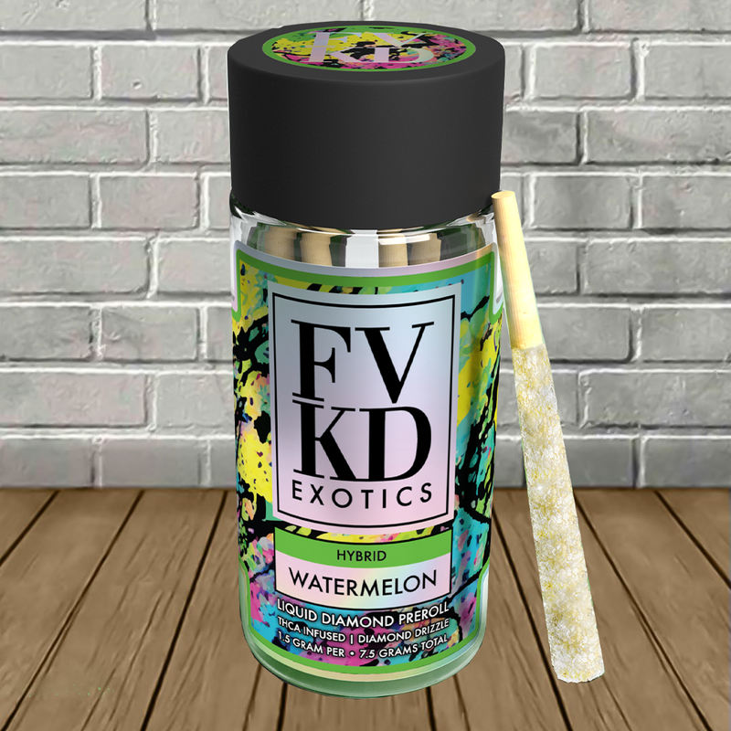 FVKD Exotics THCa Liquid Diamond Pre-Rolls 5ct 7.5g Best Sales Price - Pre-Rolls