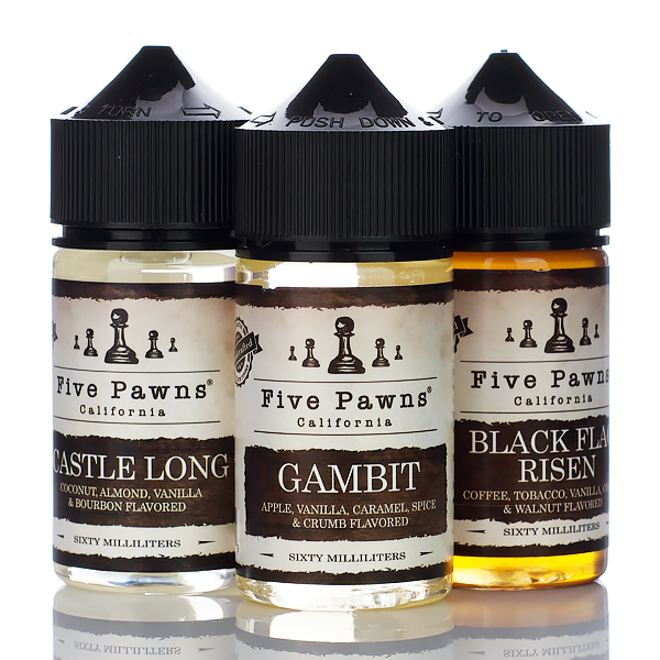 Five Pawns E-Liquid - No Nicotine Vape Juice - 60ml (Black Flag Risen)
