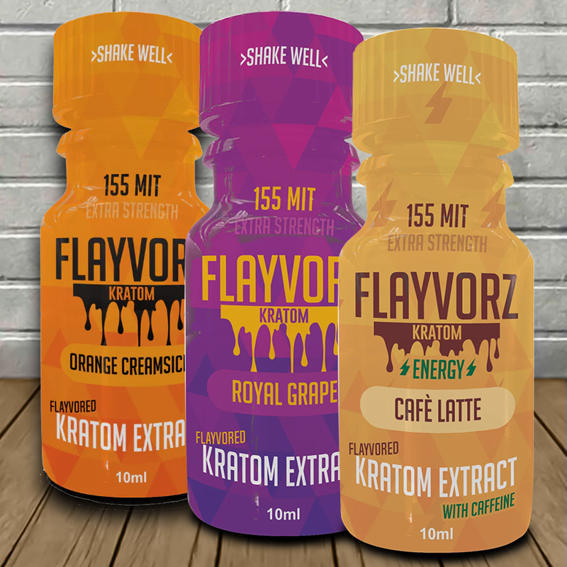 Flayvorz Extra Strength Kratom Extract Shot 155mg Best Sales Price - CBD