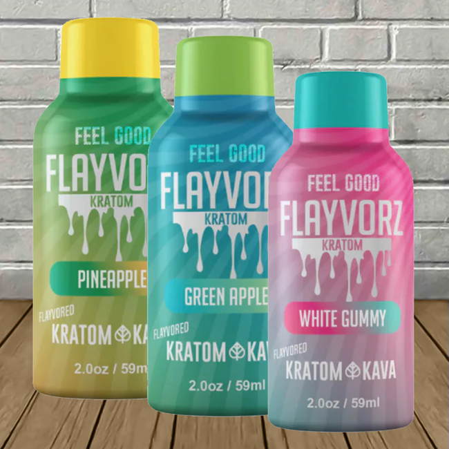 Flayvorz Feel Good Kratom + Kava Extract Shot 2oz Best Sales Price - CBD