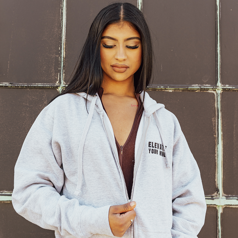 Eighty Six 86 Zip-Up Hoodie (Gray) Best Sales Price - Merch & Accesories