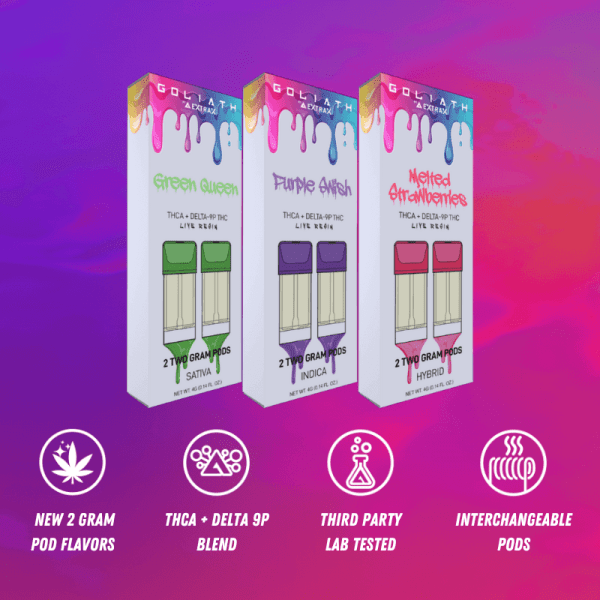 Delta Extrax THCa + Delta-9p 2G Pods Duo | Goliath Collection Best Sales Price - Vape Pens