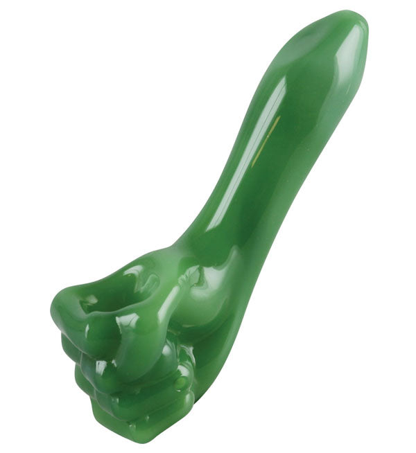 Green Fist Glass Hand Pipe Tube Best Sales Price - Smoking Pipes