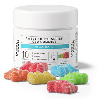Green Roads CBD Gummies | CBD Relax Bears - (30ct) 300mg Best Sales Price - Gummies