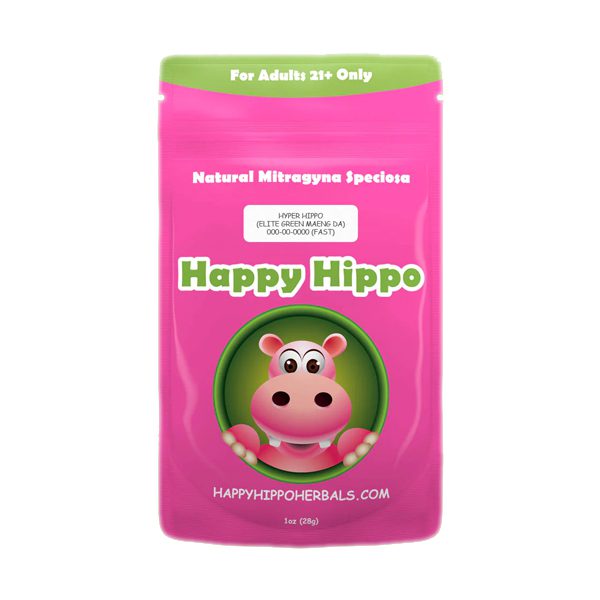 Hyper Hippo Elite Green Vein Maeng Da Kratom Capsules