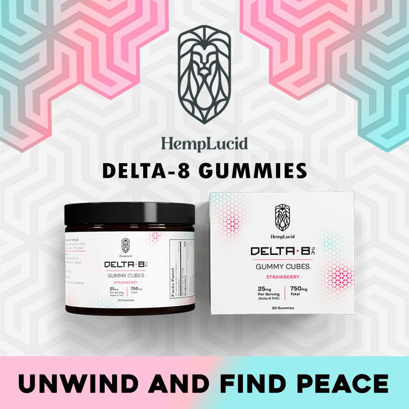 Hemplucid Delta 8 THC Gummy Cubes 750mg – 30 Count Best Sales Price - Gummies