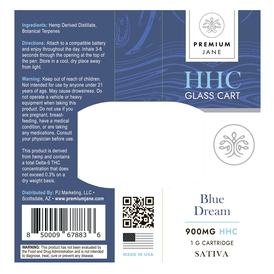 Premium Jane HHC Vape Cartridge Blue Dream – 900mg Best Sales Price - Vape Cartridges