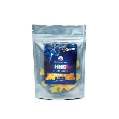 Blue Moon Hemp HHC Tropical Fruit Gummies 250mg (10ct) Best Sales Price - Gummies