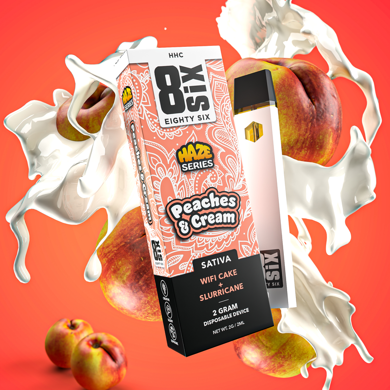 Eighty Six Peaches & Cream HHC 2G Disposable (WiFi Cake) Best Sales Price - Vape Pens