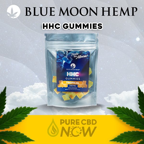 Blue Moon Hemp HHC Tropical Fruit Gummies 250mg (10ct) Best Sales Price - Gummies