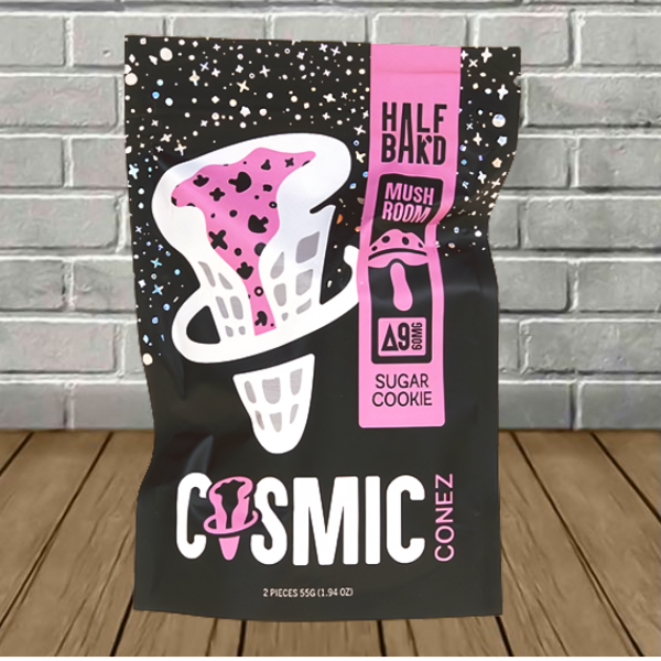 Half Bak’d Mushroom + D9 Cosmic Conez 2ct Best Sales Price - CBD
