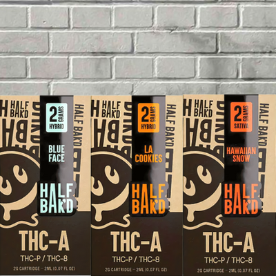 Half Bak’d THCa | THCP | D8 Vape Cartridge 2g Best Sales Price - Vape Cartridges