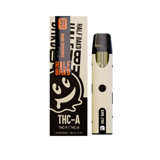 Half Bak'd Hawaiian Snow - 3G THCA Disposable (Sativa) Best Sales Price - Vape Pens