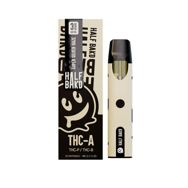 Half Bak'd Super Silver Haze - 3G THCA Disposable (Sativa) Best Sales Price - Vape Pens
