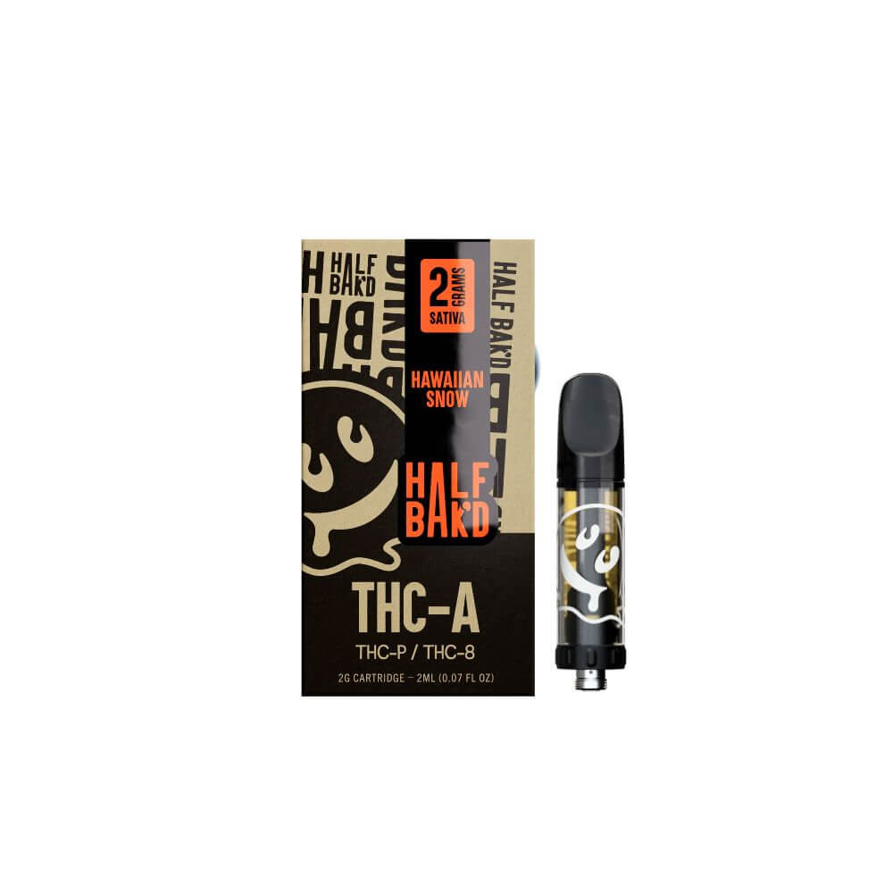 Half Bak'd Hawaiian Snow - 2G THCA Cartridge (Sativa) Best Sales Price - Vape Cartridges