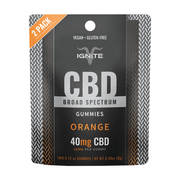 IGNITE CBD - CBD Edible Broad Spectrum Gummies Orange 20MG Best Sales Price - Gummies
