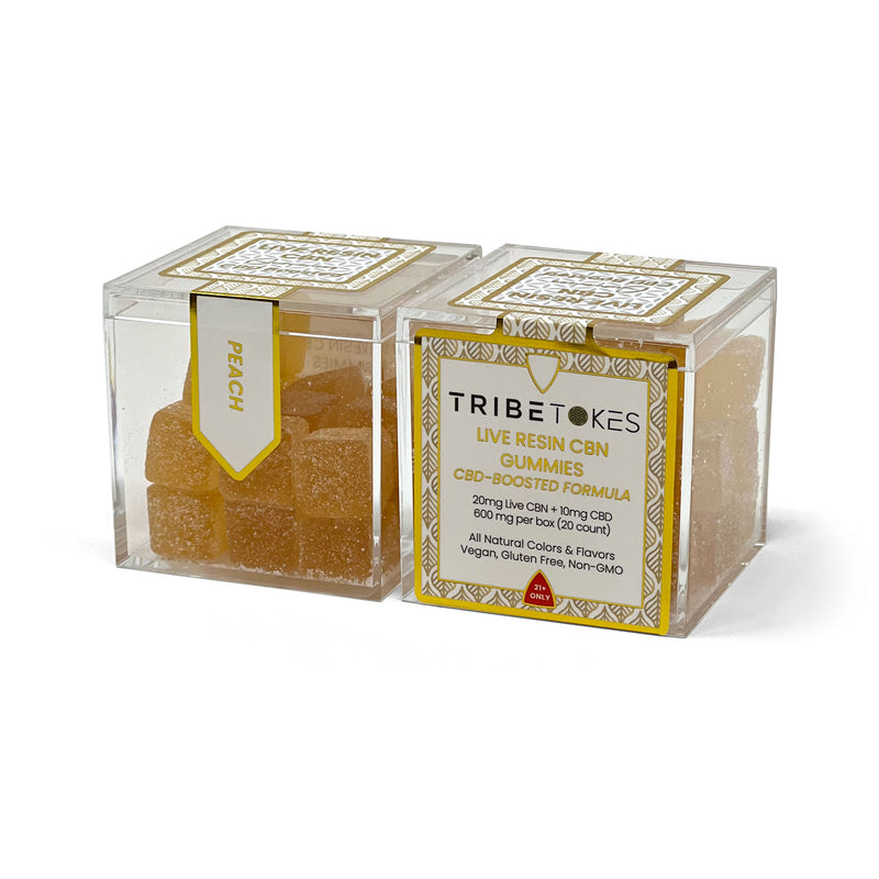 TribeTokes 2-Pack Live Resin CBN Gummies | 600mg | CBD-Boosted (Save $10) Best Sales Price - Gummies
