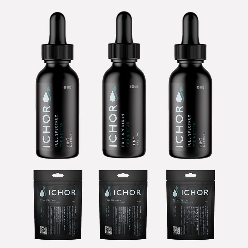 Ichor Full Spectrum CBD Nectar Tincture 600 mg - 3 Pack Best Sales Price - Tincture Oil