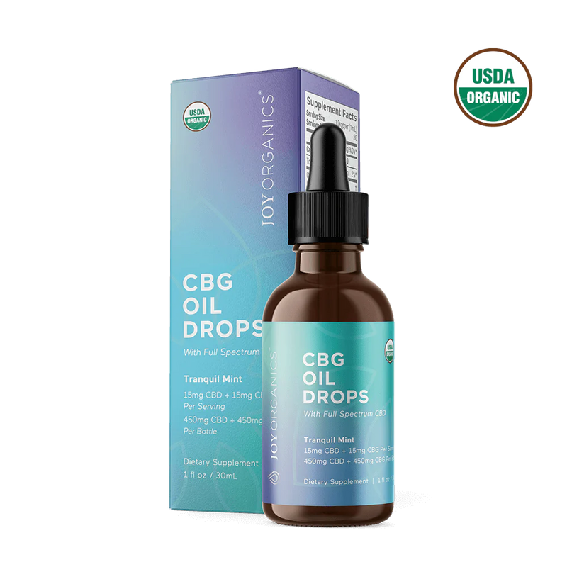 Joy Organics CBG + CBD Tincture, Oil Drops Best Sales Price - CBD