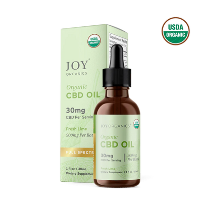 Joy Organics Fresh Lime: Organic Full Spectrum CBD Tincture with THC